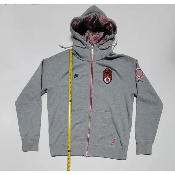Nike James Jarvis England Football Hoodie Men's Size Medium Rare Gray‎ Red